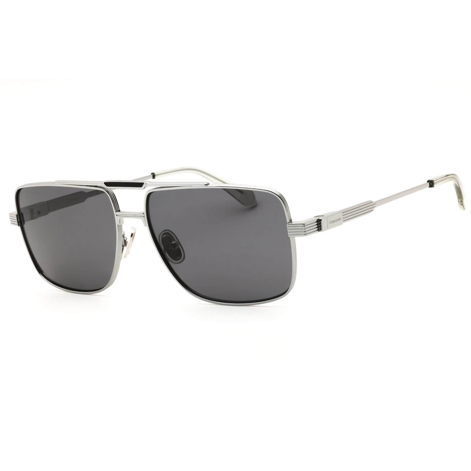 Salvatore Ferragamo Sf318sp Sunglasses 021 Grey Titanium Rectangle
